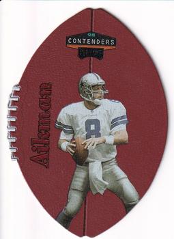 1998 Playoff Contenders - Leather Red #18 Troy Aikman Front