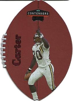1998 Playoff Contenders - Leather Red #50 Cris Carter Front