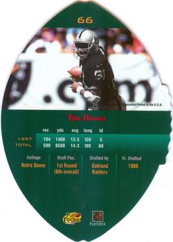 1998 Playoff Contenders - Leather Red #66 Tim Brown Back