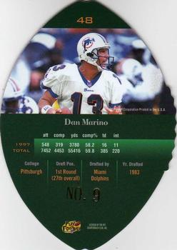 1998 Playoff Contenders - Leather Registered Exchange #48 Dan Marino Back