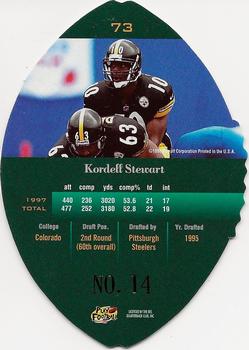 1998 Playoff Contenders - Leather Registered Exchange #73 Kordell Stewart Back