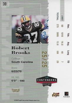 1998 Playoff Contenders - Ticket Gold #30 Robert Brooks Back