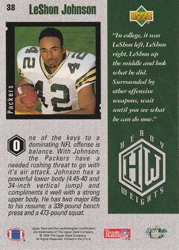 1994 Upper Deck #38 LeShon Johnson Back