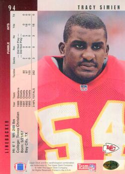 1994 Upper Deck #94 Tracy Simien Back