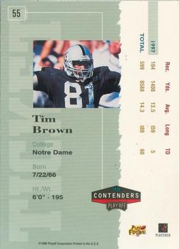 1998 Playoff Contenders - Ticket Red #55 Tim Brown Back
