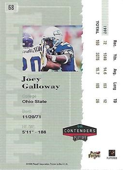 1998 Playoff Contenders - Ticket Red #68 Joey Galloway Back
