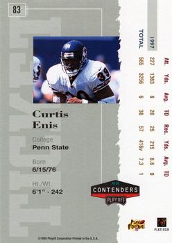1998 Playoff Contenders - Ticket Red #83 Curtis Enis Back