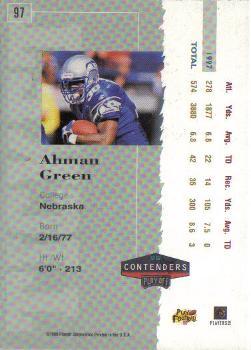 1998 Playoff Contenders - Ticket Red #97 Ahman Green Back