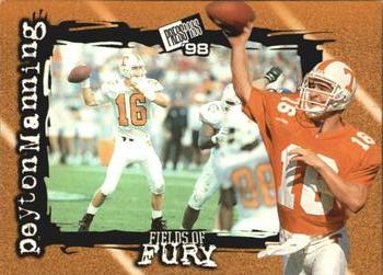 1998 Press Pass - Fields of Fury #FF1 Peyton Manning Front