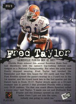 1998 Press Pass - Fields of Fury #FF8 Fred Taylor Back