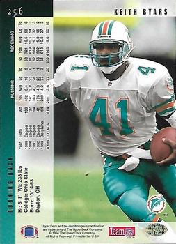 1994 Upper Deck - Electric Gold #256 Keith Byars Back