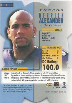 1998 Pro Line DC III #5 Derrick Alexander Back