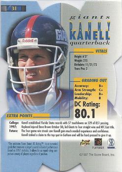 1998 Pro Line DC III #31 Danny Kanell Back