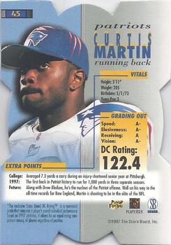 1998 Pro Line DC III #45 Curtis Martin Back