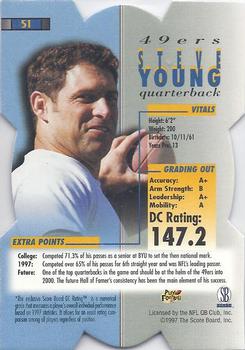 1998 Pro Line DC III #51 Steve Young Back