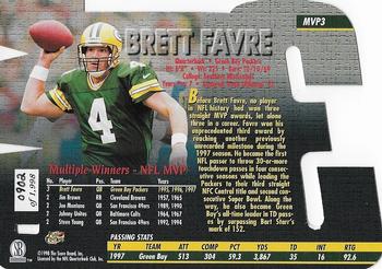 1998 Score Board Jumbos #MVP3 Brett Favre Back