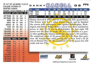 1998 Score - Showcase Series #PP6 Danny Kanell Back