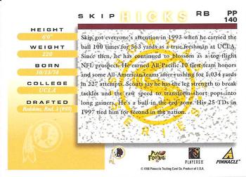 1998 Score - Showcase Series #PP140 Skip Hicks Back