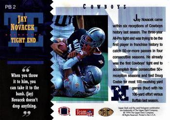 1994 Upper Deck - Pro Bowl #PB2 Jay Novacek Back