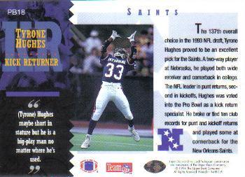 1994 Upper Deck - Pro Bowl #PB18 Tyrone Hughes Back