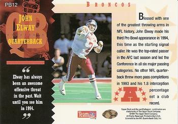 1994 Upper Deck - Pro Bowl #PB12 John Elway Back