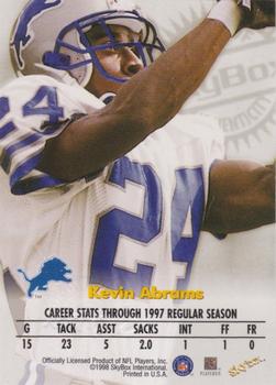 1998 SkyBox Premium - Autographics #NNO Kevin Abrams Back