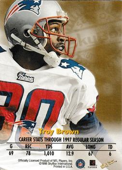 1998 SkyBox Premium - Autographics #NNO Troy Brown Back