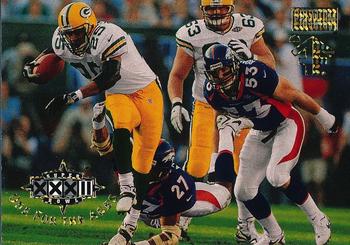 1998 SkyBox Premium - Fleet Farm #202 Pack's Levens breaks away from Atwater Front