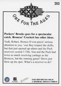 1998 SkyBox Premium - Fleet Farm #203 Packers' Brooks goes for a spectacular catch... Back