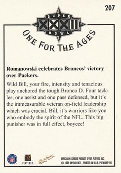 1998 SkyBox Premium - Fleet Farm #207 Romanowski celebrates Broncos' victory over Packers Back