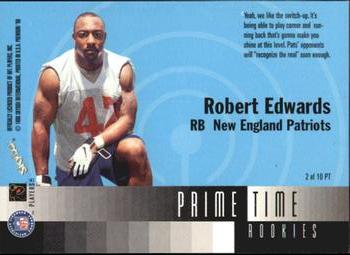 1998 SkyBox Premium - Prime Time Rookies #2 PT Robert Edwards Back