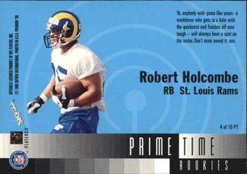 1998 SkyBox Premium - Prime Time Rookies #4 PT Robert Holcombe Back
