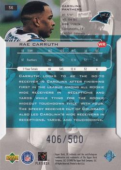 1998 SP Authentic - Die Cuts #56 Rae Carruth Back