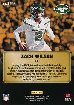 2022 Zenith - Z-Team #ZT-14 Zach Wilson Back