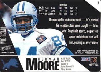 1995 Action Packed #7 Herman Moore Back