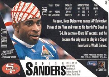 1995 Action Packed #8 Deion Sanders Back