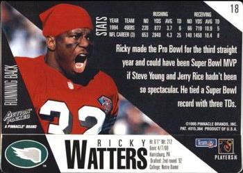 1995 Action Packed #18 Ricky Watters Back