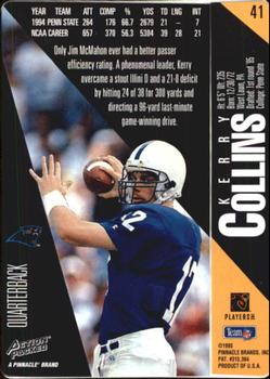 1995 Action Packed #41 Kerry Collins Back