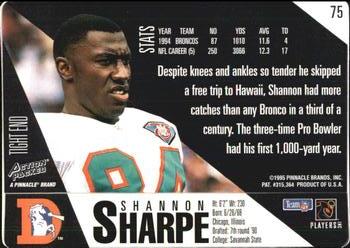 1995 Action Packed #75 Shannon Sharpe Back