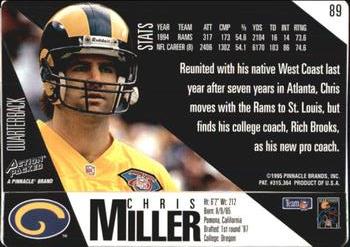 1995 Action Packed #89 Chris Miller Back