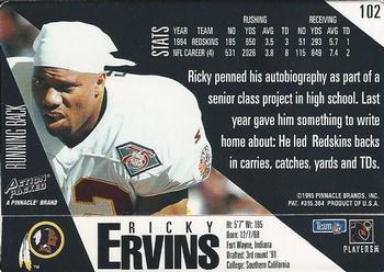 1995 Action Packed #102 Ricky Ervins Back