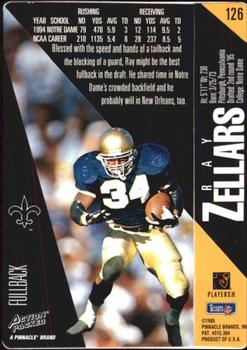 1995 Action Packed #126 Ray Zellars Back