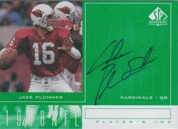1998 SP Authentic - Player's Ink Green #JP Jake Plummer Front