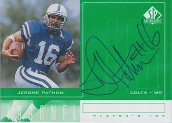 1998 SP Authentic - Player's Ink Green #PA Jerome Pathon Front
