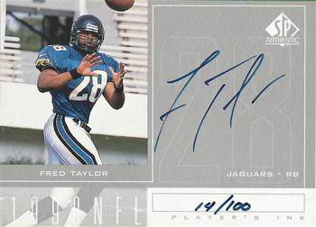 1998 SP Authentic - Player's Ink Silver #FT Fred Taylor Front