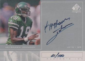 1998 SP Authentic - Player's Ink Silver #KJ Keyshawn Johnson Front