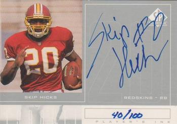 1998 SP Authentic - Player's Ink Silver #SH Skip Hicks Front