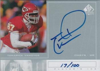 1998 SP Authentic - Player's Ink Silver #TV Tamarick Vanover Front