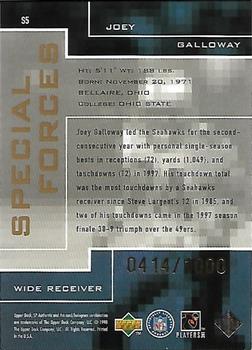 1998 SP Authentic - Special Forces #S5 Joey Galloway Back