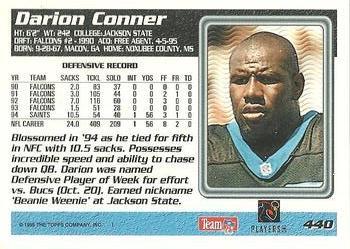 1995 Topps - Carolina Panthers Boosters #440 Darion Conner Back